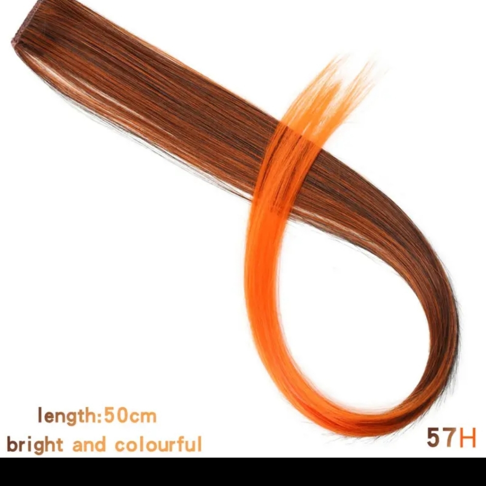Orange hair piece